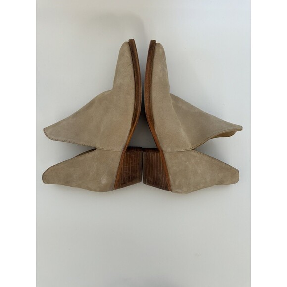 Free People Boots Womens 35 5.5 Tan Booties Ankle V Cut Boho Bohemian Western - Picture 6 of 11